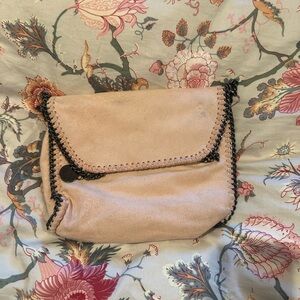 Chain-Trimmed Cream Bag